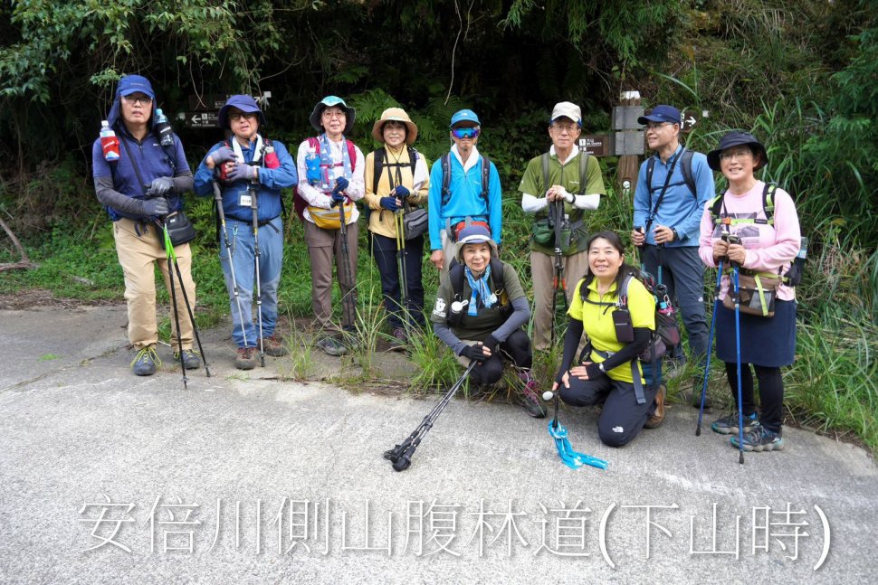 安倍川川山腹林道(下山時)