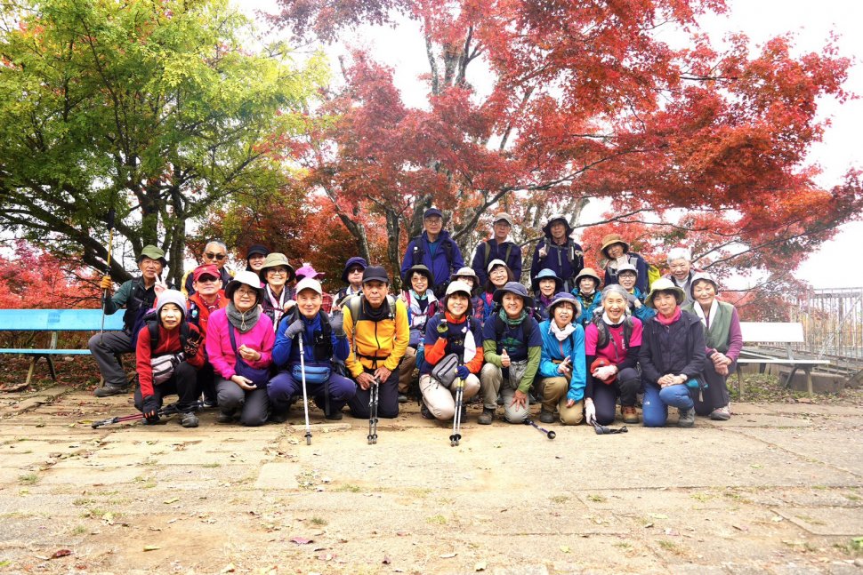 紅葉台で記念写真