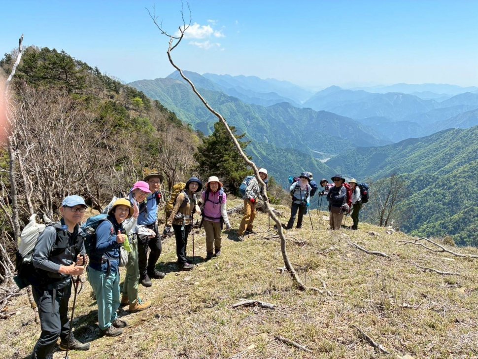 梅ヶ島温泉への下山途中