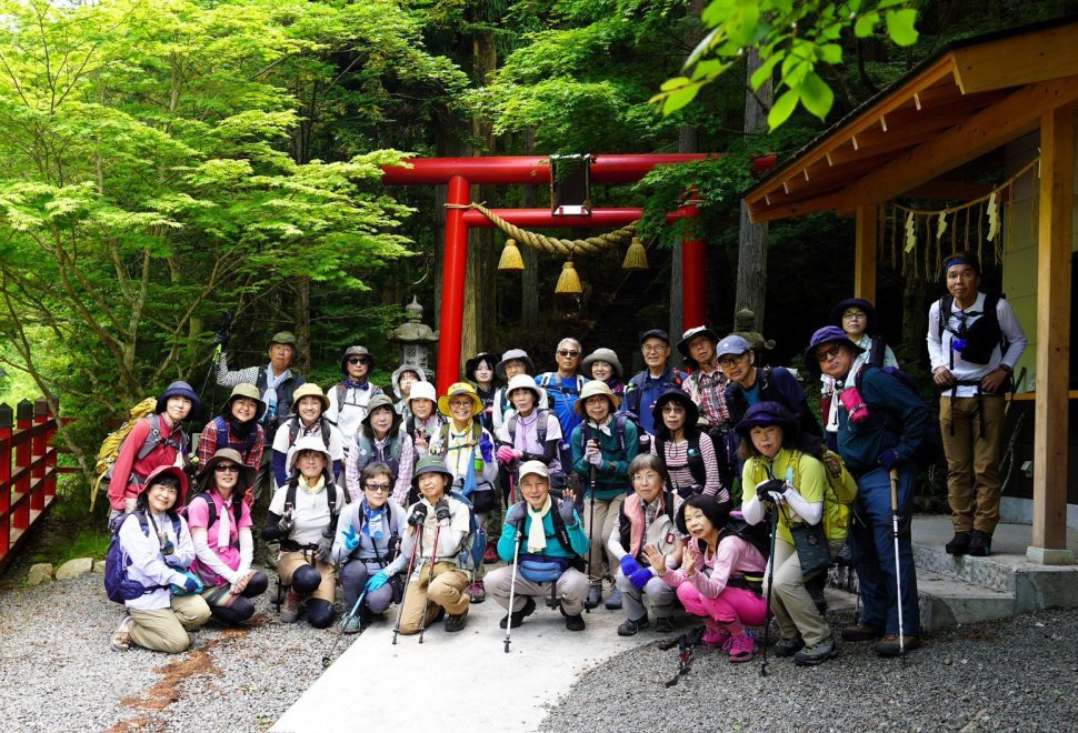 登山口にて